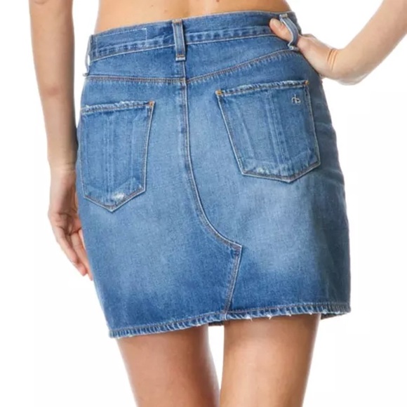 Rag & Bone | Distressed Denim Skirt | Size 26 - Picture 2 of 7